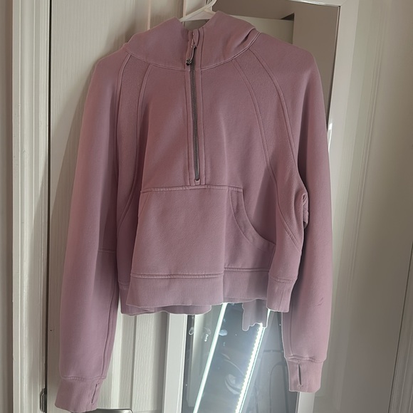 Lululemon Oversized Scuba Half Zip Pink Peony - Picture 2 of 3